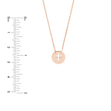 Load image into Gallery viewer, 14K Gold 'So You' Mini Cutout Cross Adjustable Necklace