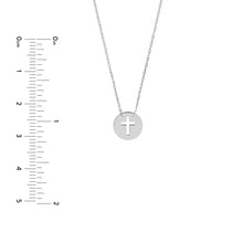 Load image into Gallery viewer, 14K Gold 'So You' Mini Cutout Cross Adjustable Necklace