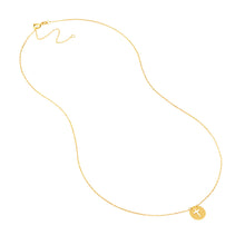 Load image into Gallery viewer, 14K Gold 'So You' Mini Cutout Cross Adjustable Necklace