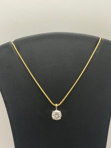 0.50ct Round G VS Diamond Pendant in 14k Yellow Gold