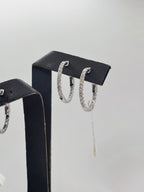 Classic Diamond Hoop Earrings