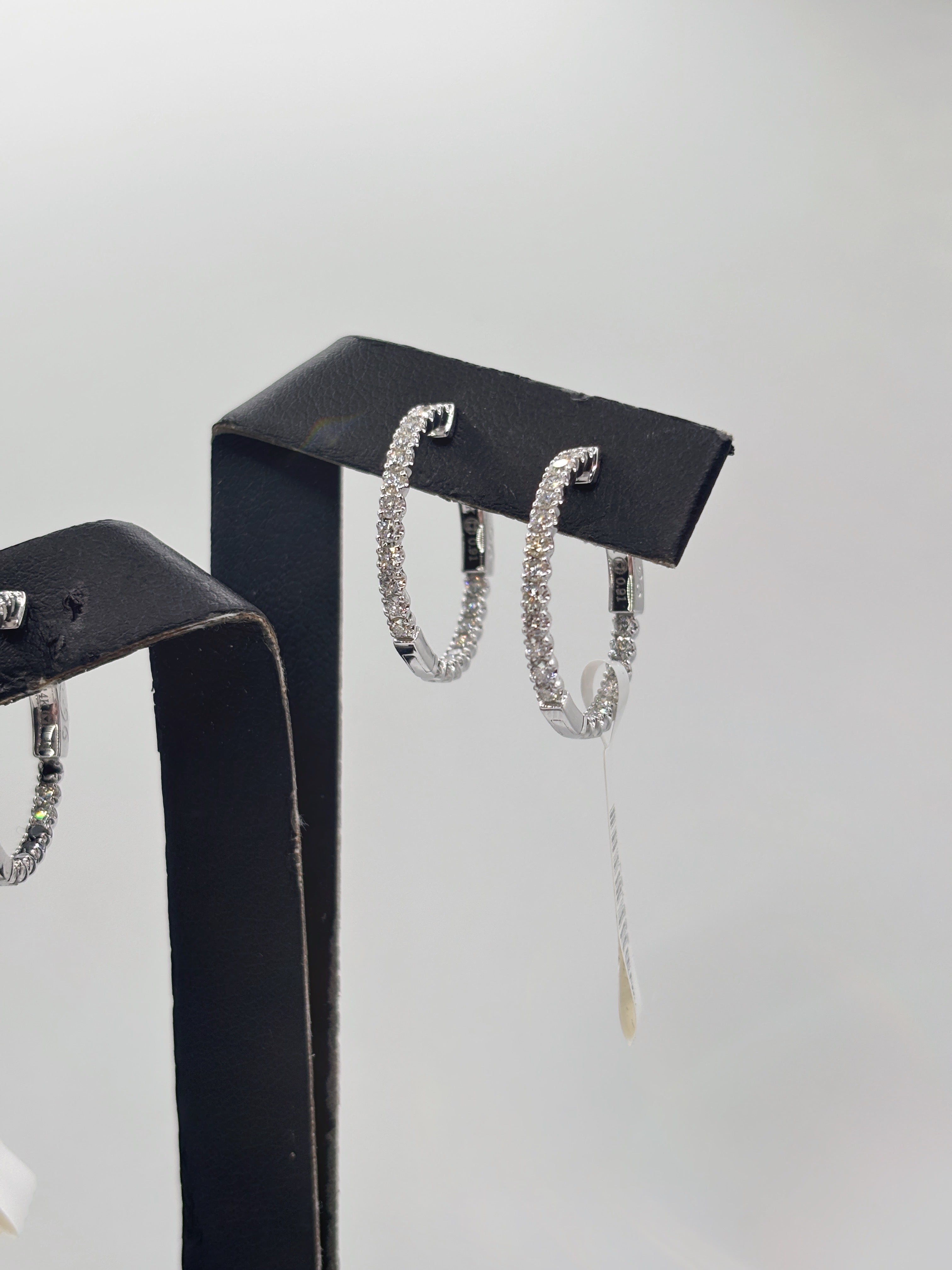 Classic Diamond Hoop Earrings