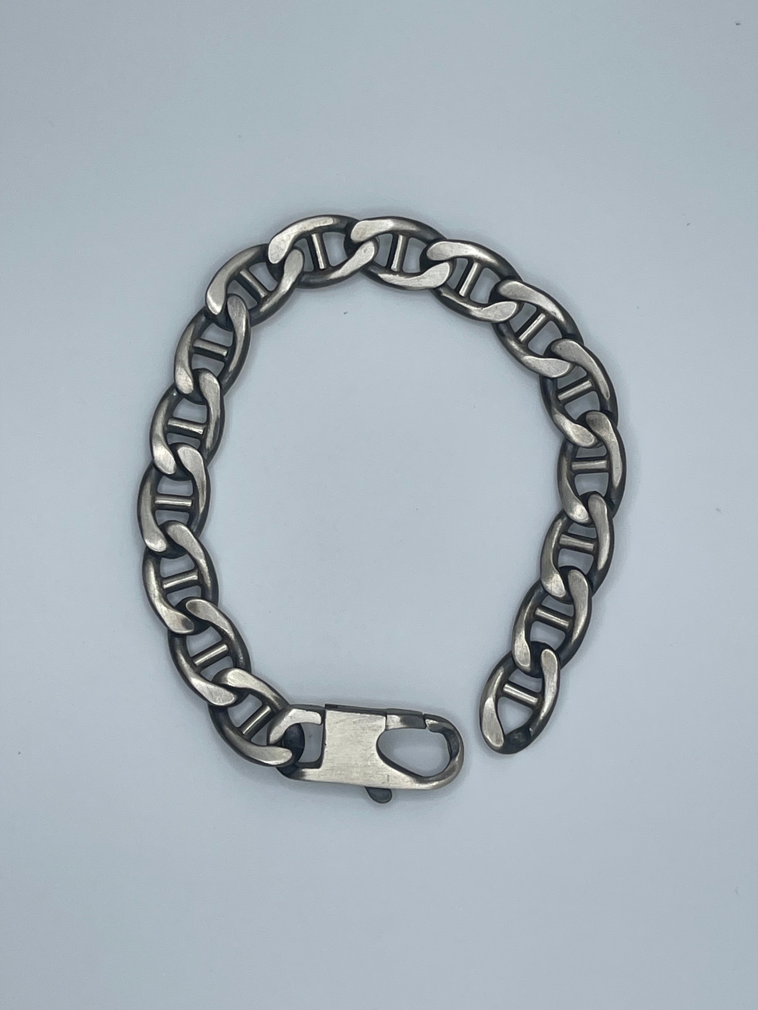 Men's Handmade Italian .925 10mm Mariner Chain Bracelet