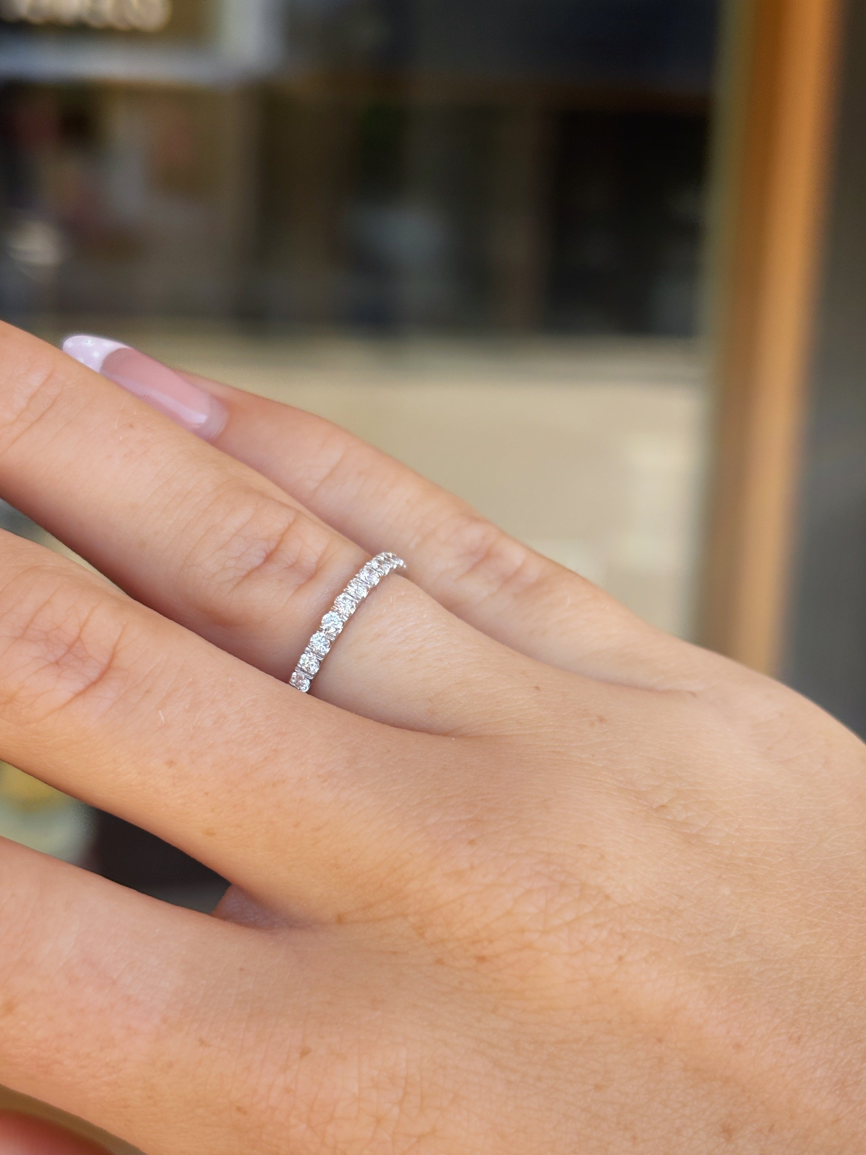 White Gold + Diamond Pavé Band