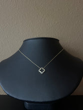 Load image into Gallery viewer, 14k Yellow Gold Quatrefoil Necklace with Diamond Accents
