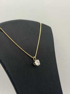 0.50ct Round G VS Diamond Pendant in 14k Yellow Gold