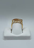2.40ct Citrine & 0.33ct Diamond Ring in 18k Yellow Gold, Size 7