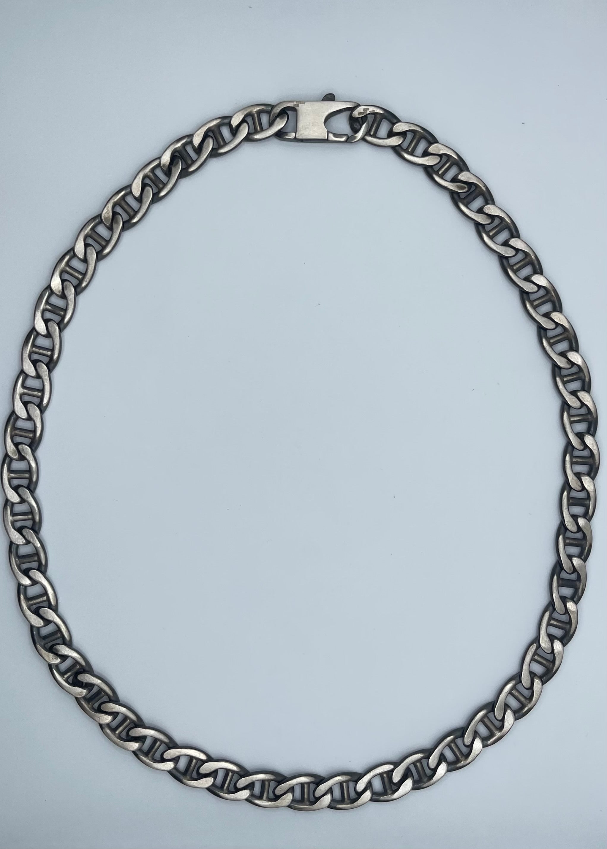 Men's Handmade Italian .925 10mm Mariner Chain Necklace