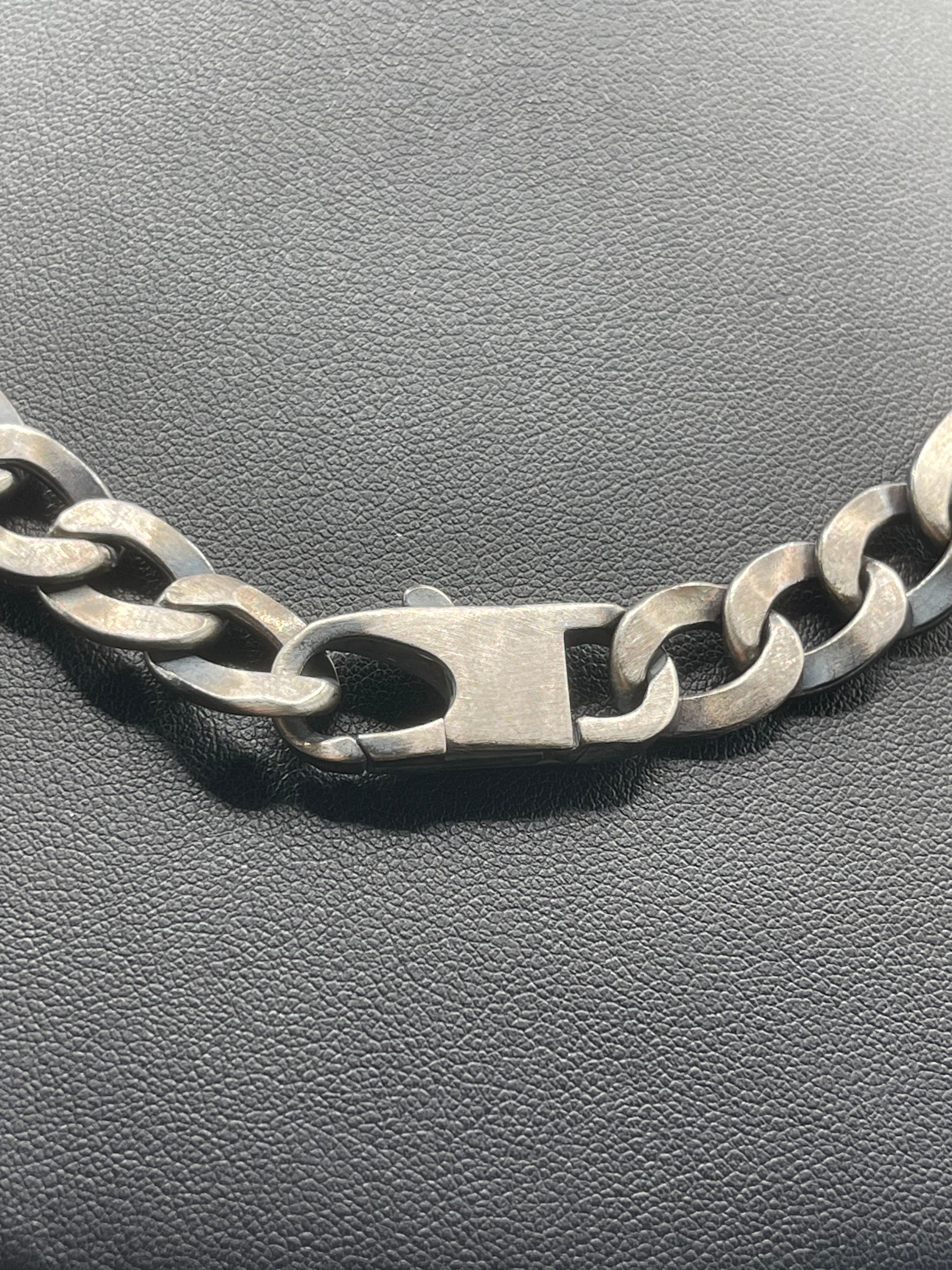 Men's Handmade Italian .925 11mm Figaro Chain Necklace