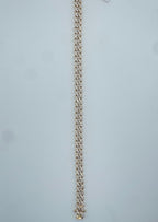 14k Yellow Gold Cuban Link Diamond Bracelet