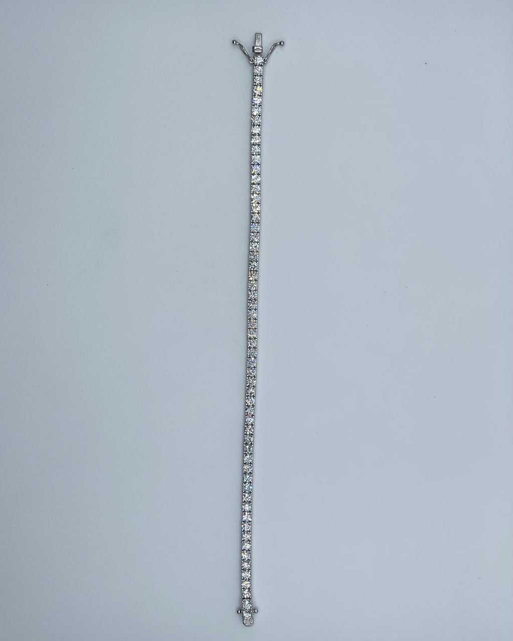 Exquisite 14k White Gold Diamond Tennis Bracelet - 5.66ctw LAB Diamonds