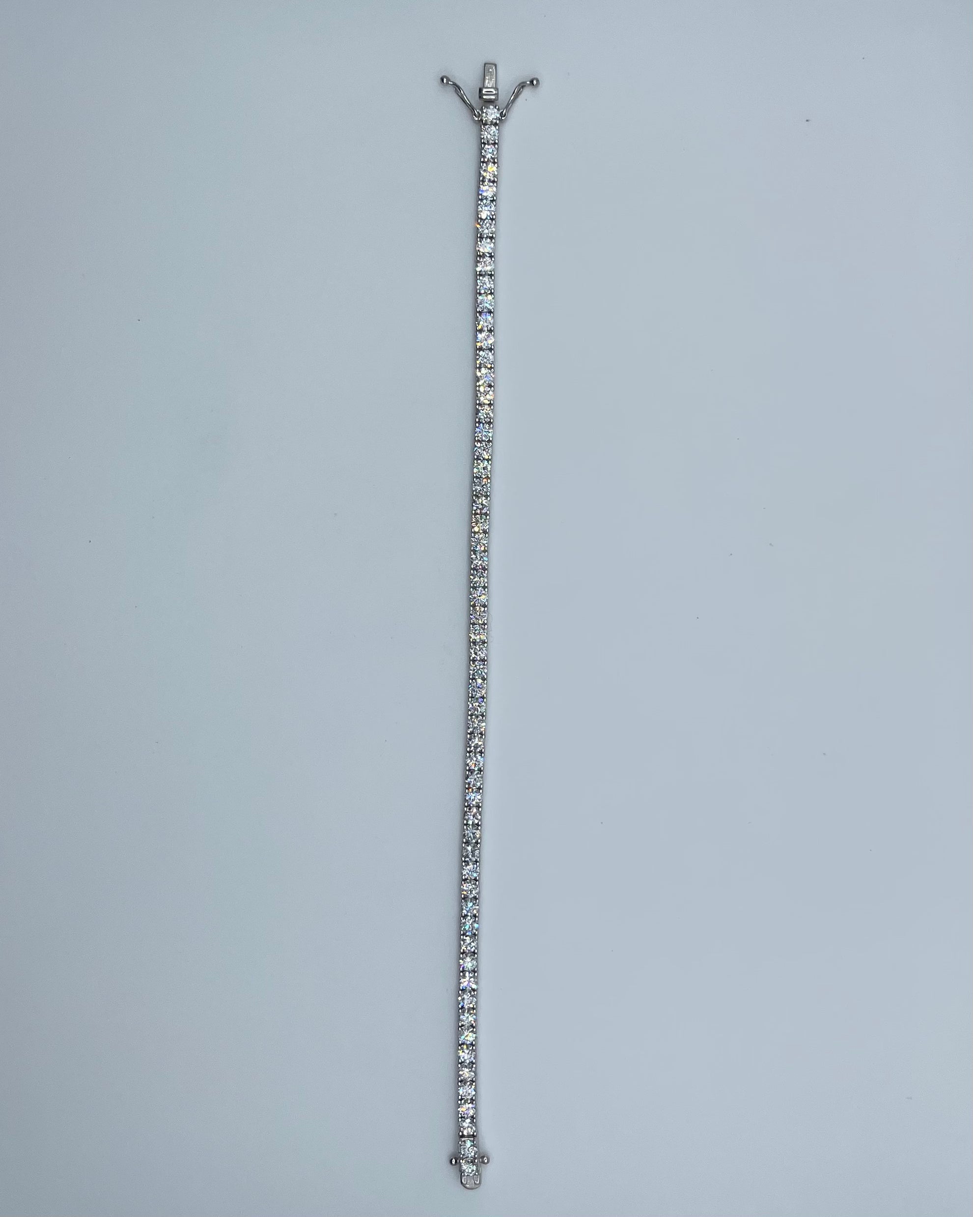 Exquisite 14k White Gold Diamond Tennis Bracelet - 5.66ctw LAB Diamonds