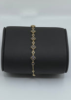 Elegant Quatrefoil Sapphire and 18k Yellow Gold Bracelet - 5.75ctw Sapphires