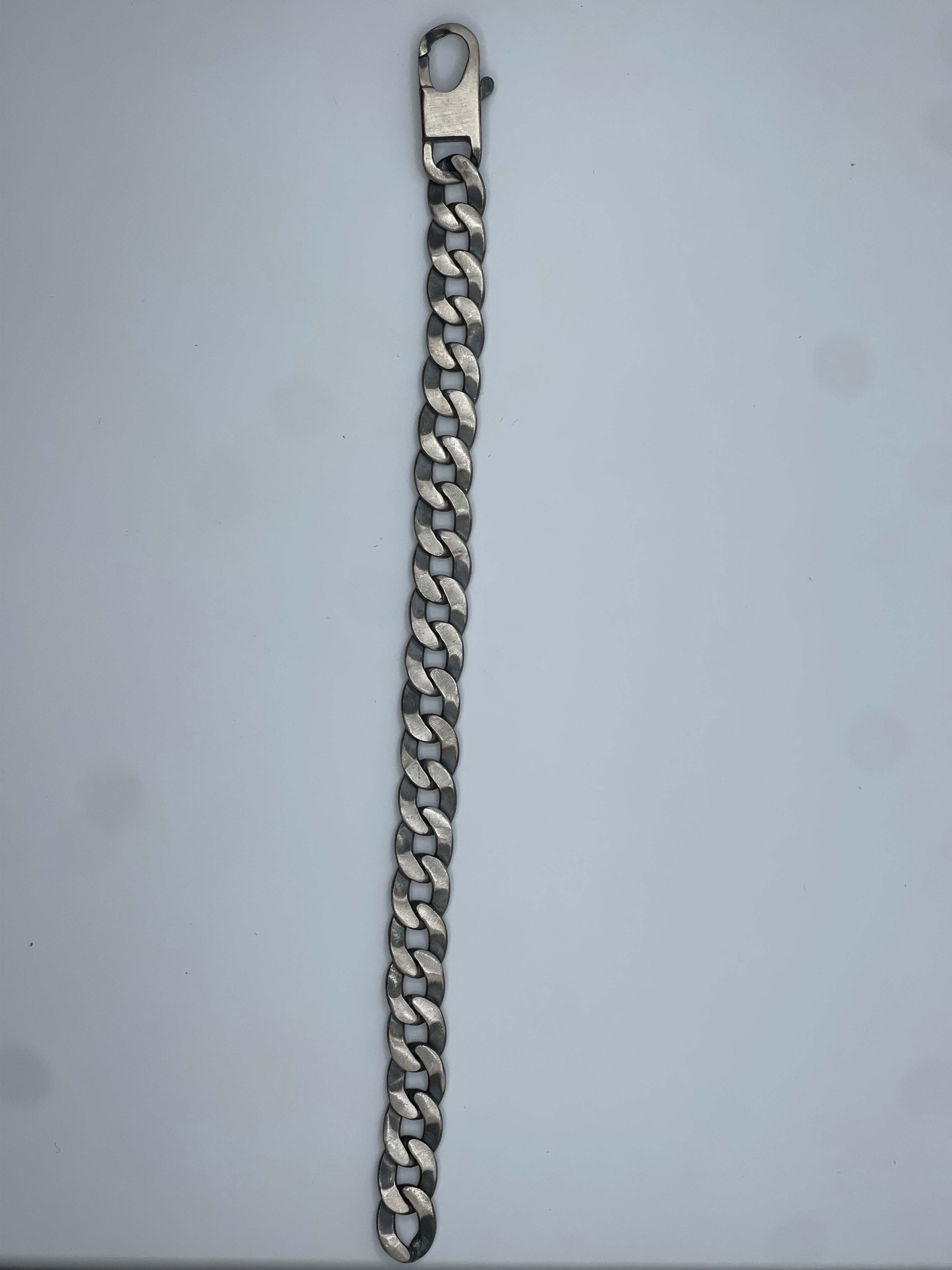 Men's 8.5" Italian-Made 10.5mm Curb Chain in .925 Sterling Silver