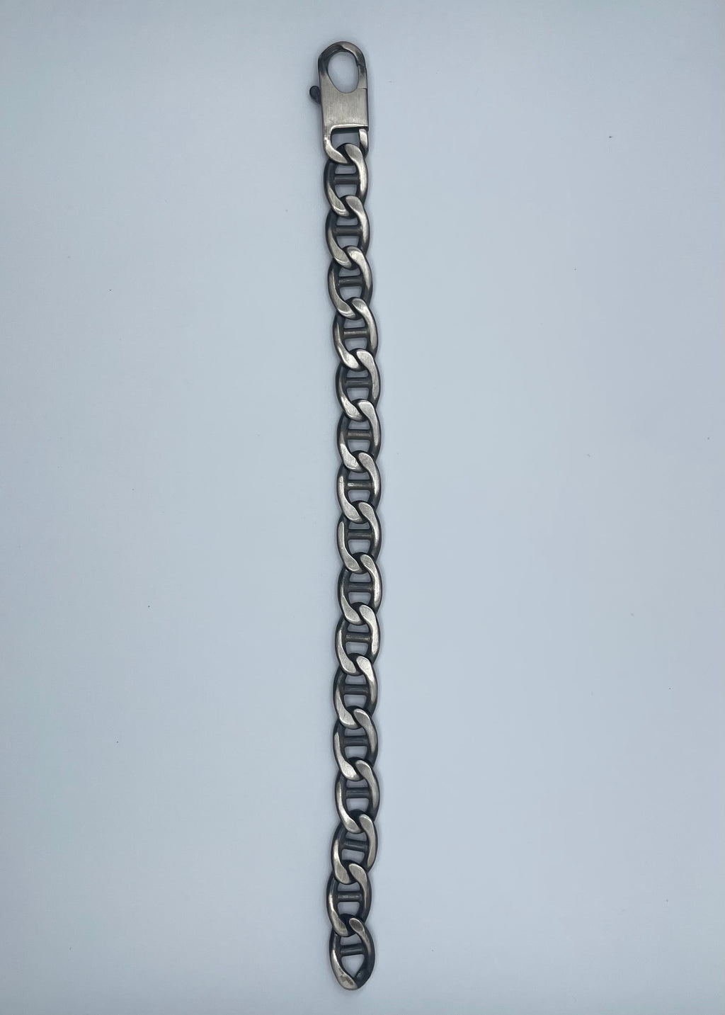 Men's Handmade Italian .925 10mm Mariner Chain Bracelet