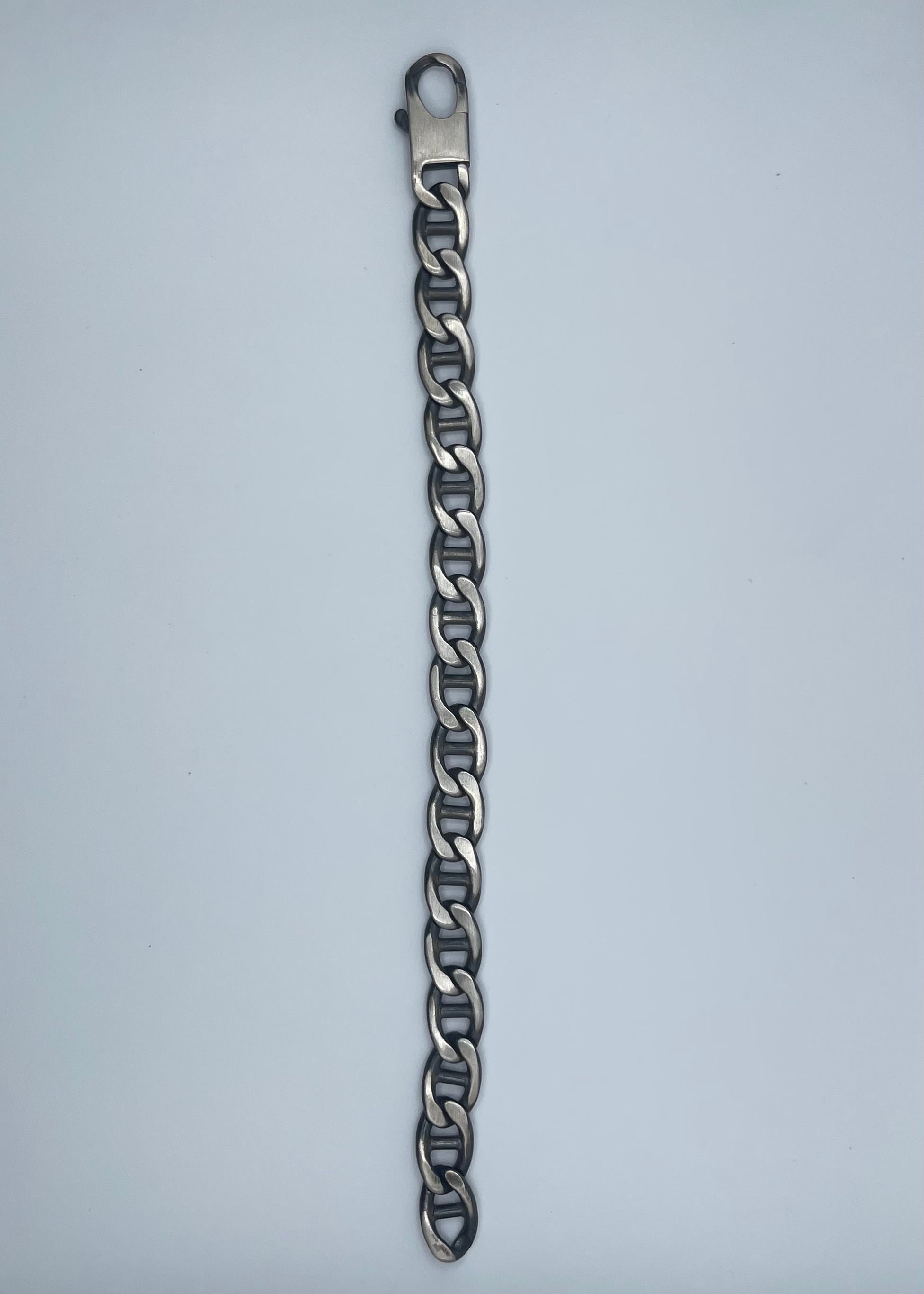 Men's Handmade Italian .925 10mm Mariner Chain Bracelet