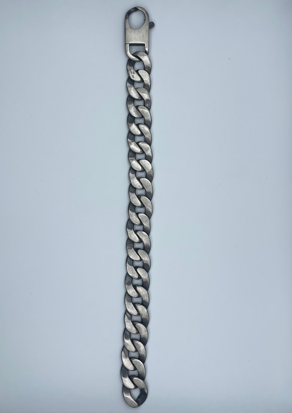 Handmade Italian .925 Sterling Silver Curb Chain Bracelet- 14mm