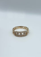 14K Yellow Gold and Diamond Slider Ring - 0.39ct Diamonds