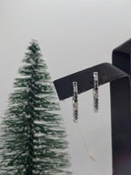 Black & White Diamond Hoops