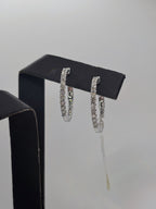 Classic Diamond Hoop Earrings