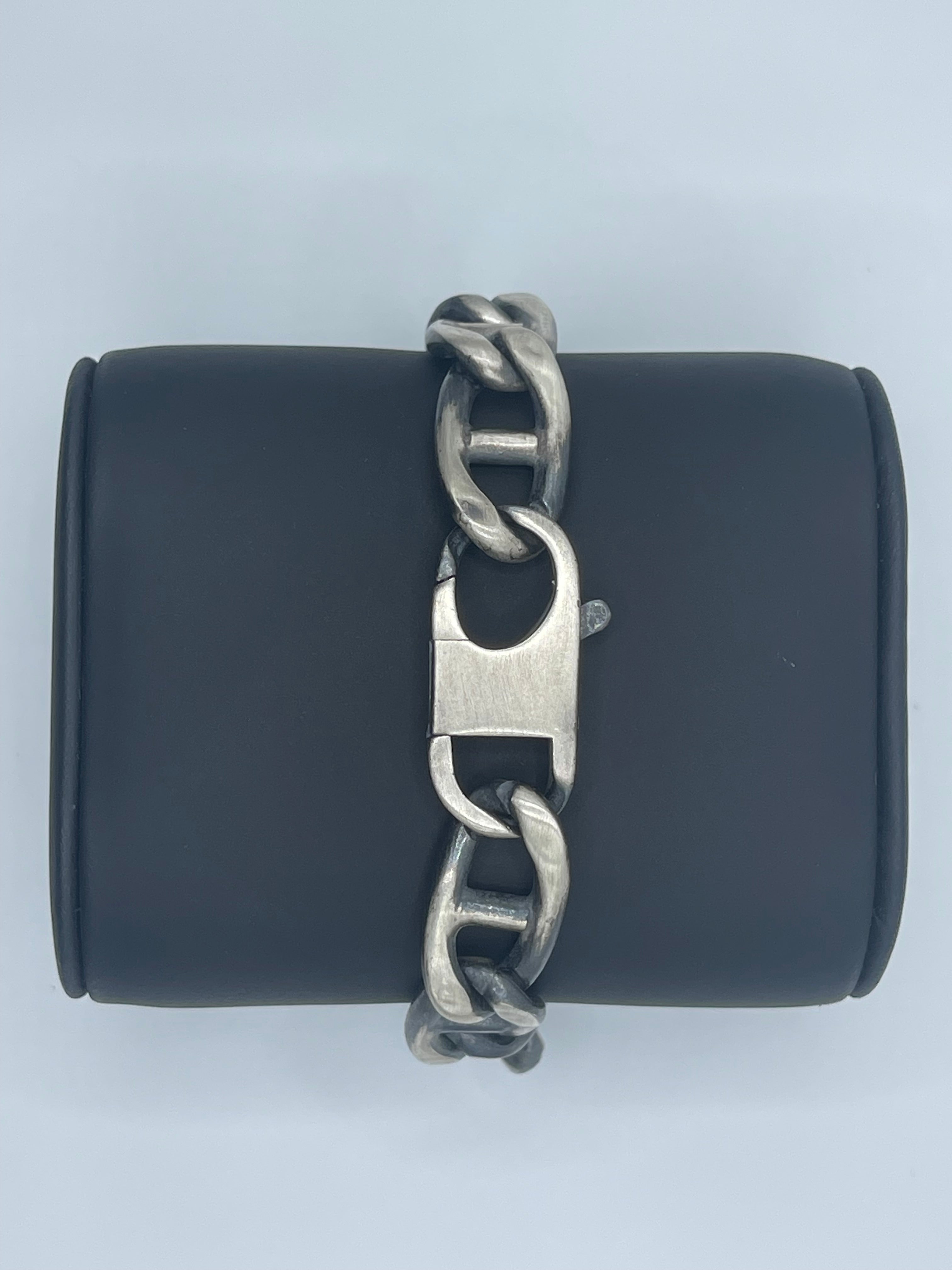 Men's Handmade Italian .925 13.5mm Mariner Chain Bracelet