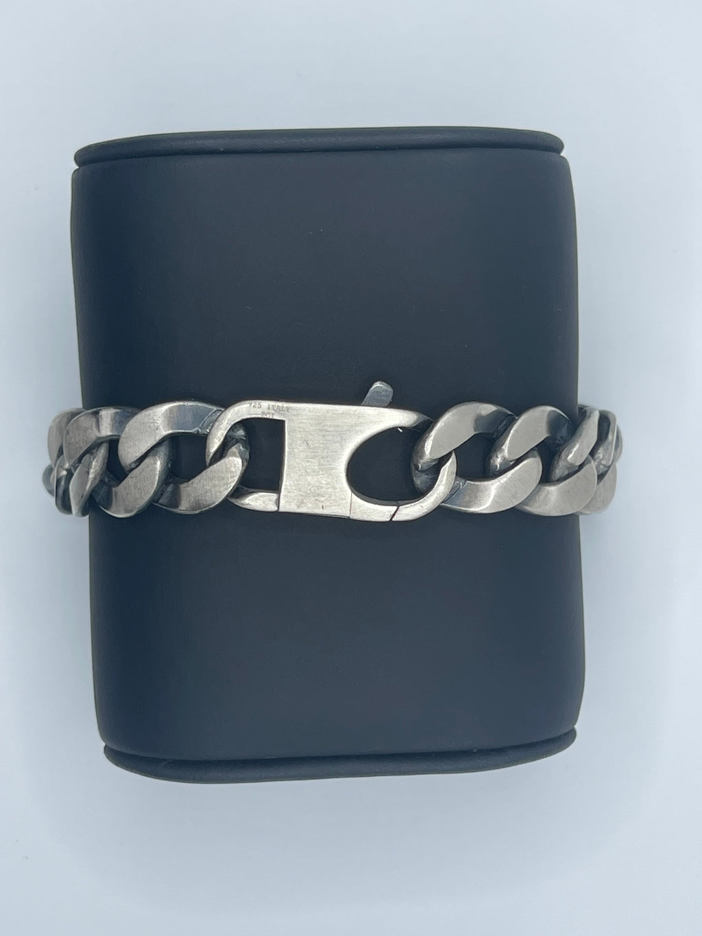 Handmade Italian .925 Sterling Silver Curb Chain Bracelet- 14mm