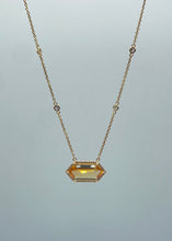 Load image into Gallery viewer, Citrine and Diamond Necklace in 18k Yellow Gold
