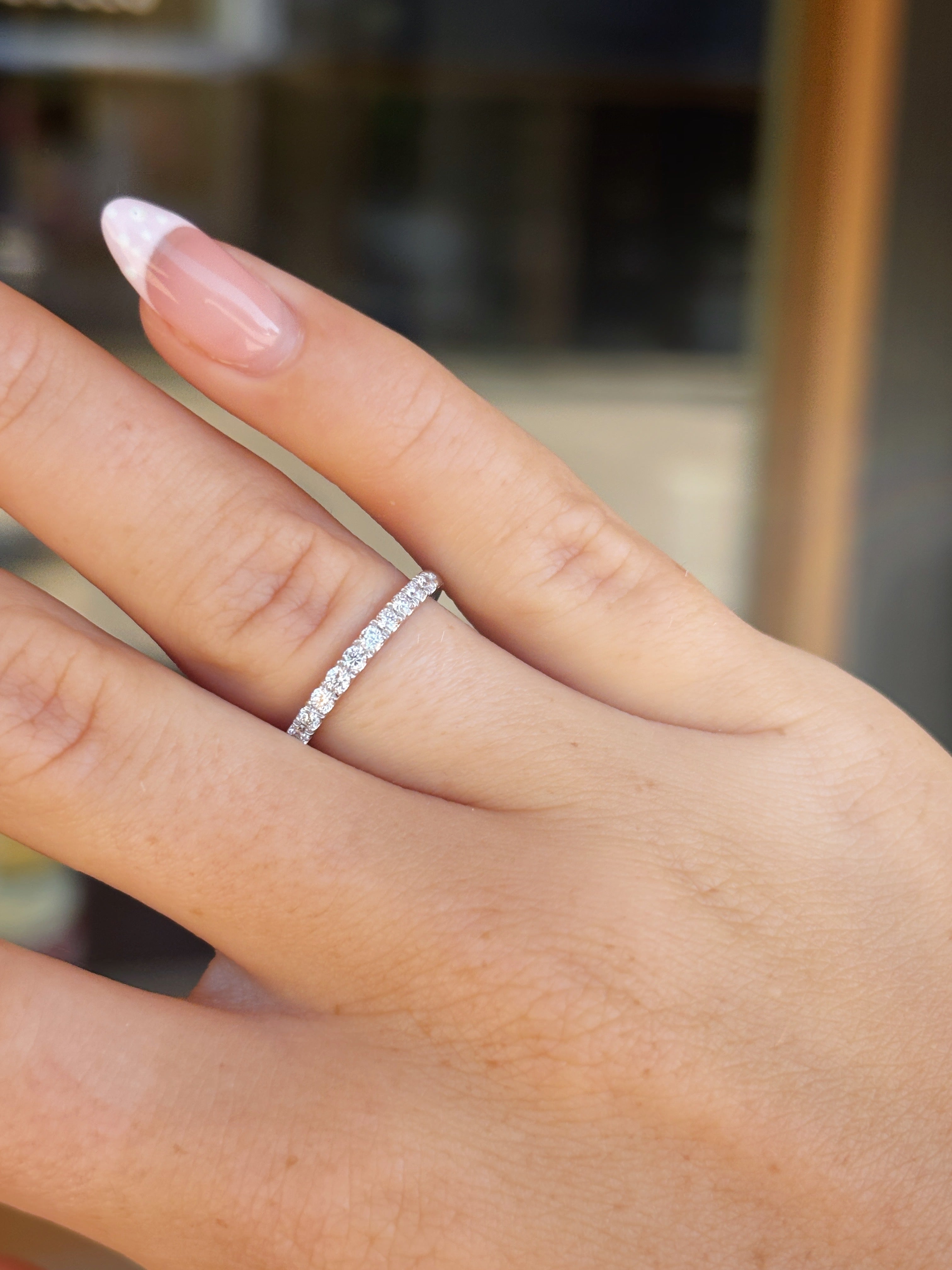 White Gold + Diamond Pavé Band