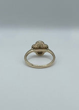 Load image into Gallery viewer, 14K Yellow Gold Fluted Quatrefoil Ring - 0.24ct Diamonds
