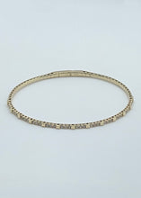 Load image into Gallery viewer, 14K Yellow Gold and Diamond Flexi Bangle - 0.51ct Princess Cut Diamonds
