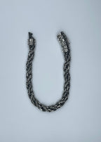 Men's Handmade Italian .925 9mm Twisted Rope Chain Bracelet