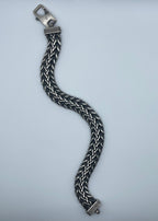 Men's Handmade Italian .925 13.5mm Woven Chain Bracelet