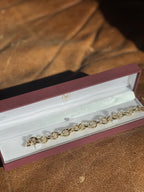 14k Yellow Gold Chunky Chain Bracelet with 1.70ctw Diamonds