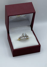 Load image into Gallery viewer, 18k Yellow Gold and Platinum Wedding Ring Set with 1.52ct Round Center Diamond
