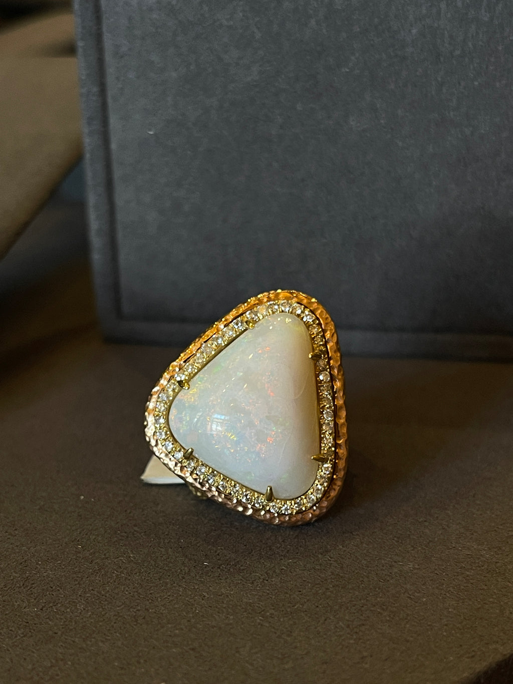 20ct Australian Opal and Diamond Ring