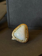 20ct Australian Opal and Diamond Ring