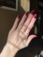 14k Yellow Gold 5-Stone Round Bezel Set Diamond Ring