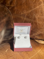 4.16ctw E VVS2 Lab Diamond Stud Earrings in 14k White Gold