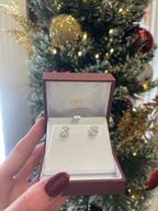 4.16ctw E VVS2 Lab Diamond Stud Earrings in 14k White Gold