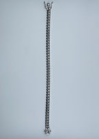 Rhodium Plated Sterling Silver Miami Cuban Link Bracelet - 8"