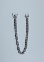 Rhodium Plated Sterling Silver Miami Cuban Link Bracelet - 8"