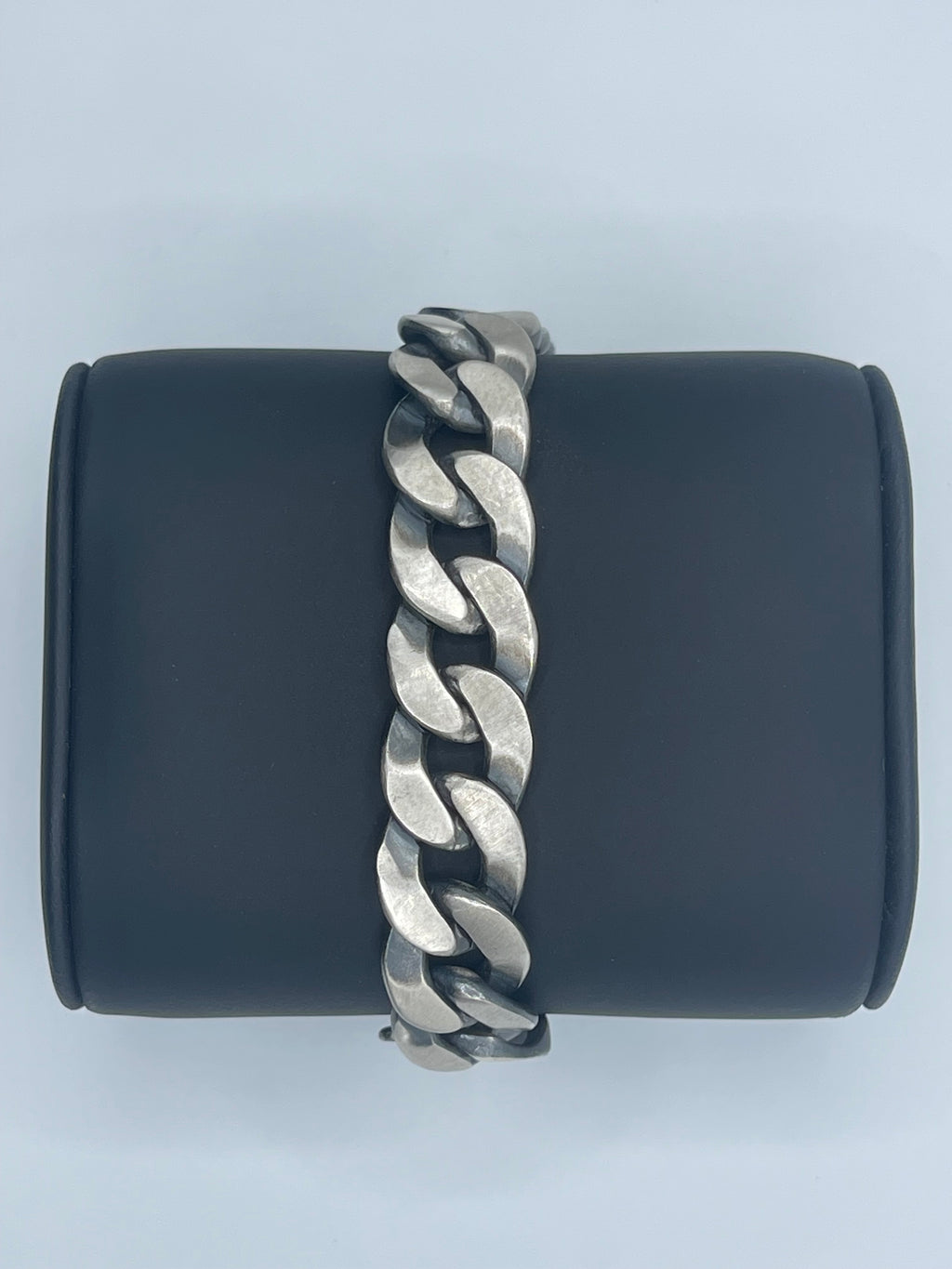 Handmade Italian .925 Sterling Silver Curb Chain Bracelet- 14mm