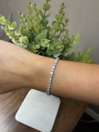 14k White Gold Diamond Tennis Bracelet - 9.58ctw LAB Diamonds
