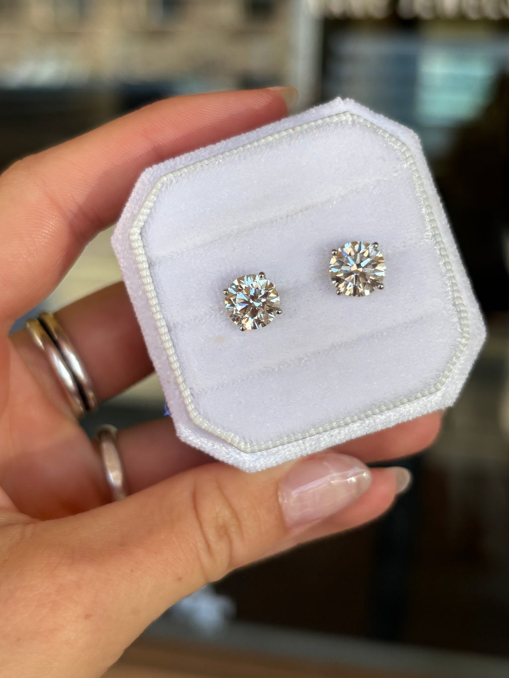 4.00ctw Lab Diamond Studs