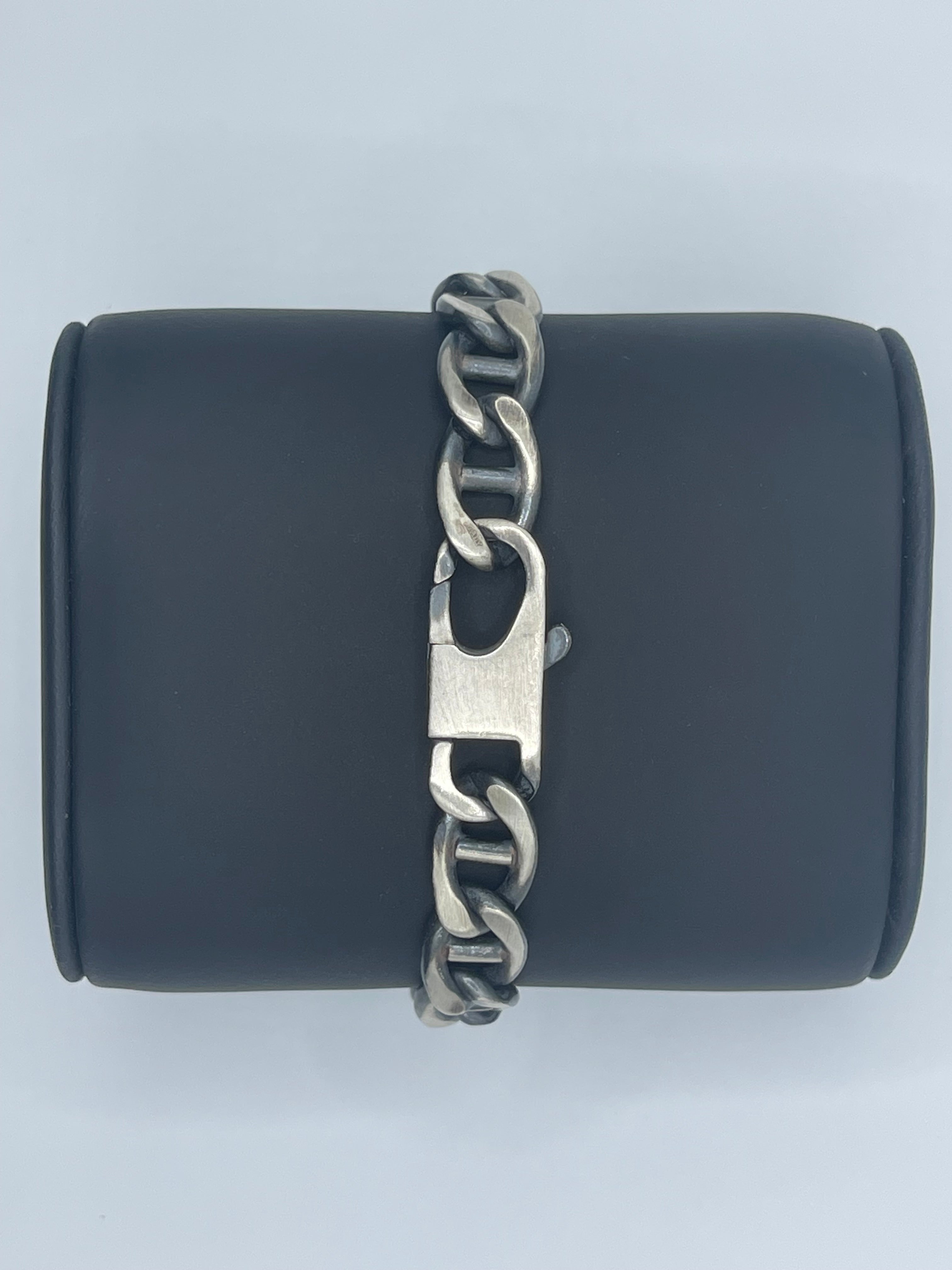 Men's Handmade Italian .925 10mm Mariner Chain Bracelet