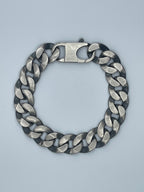 Handmade Italian .925 Sterling Silver Curb Chain Bracelet- 14mm
