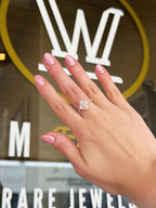 Yellow Gold & Diamond Halo Engagement Ring