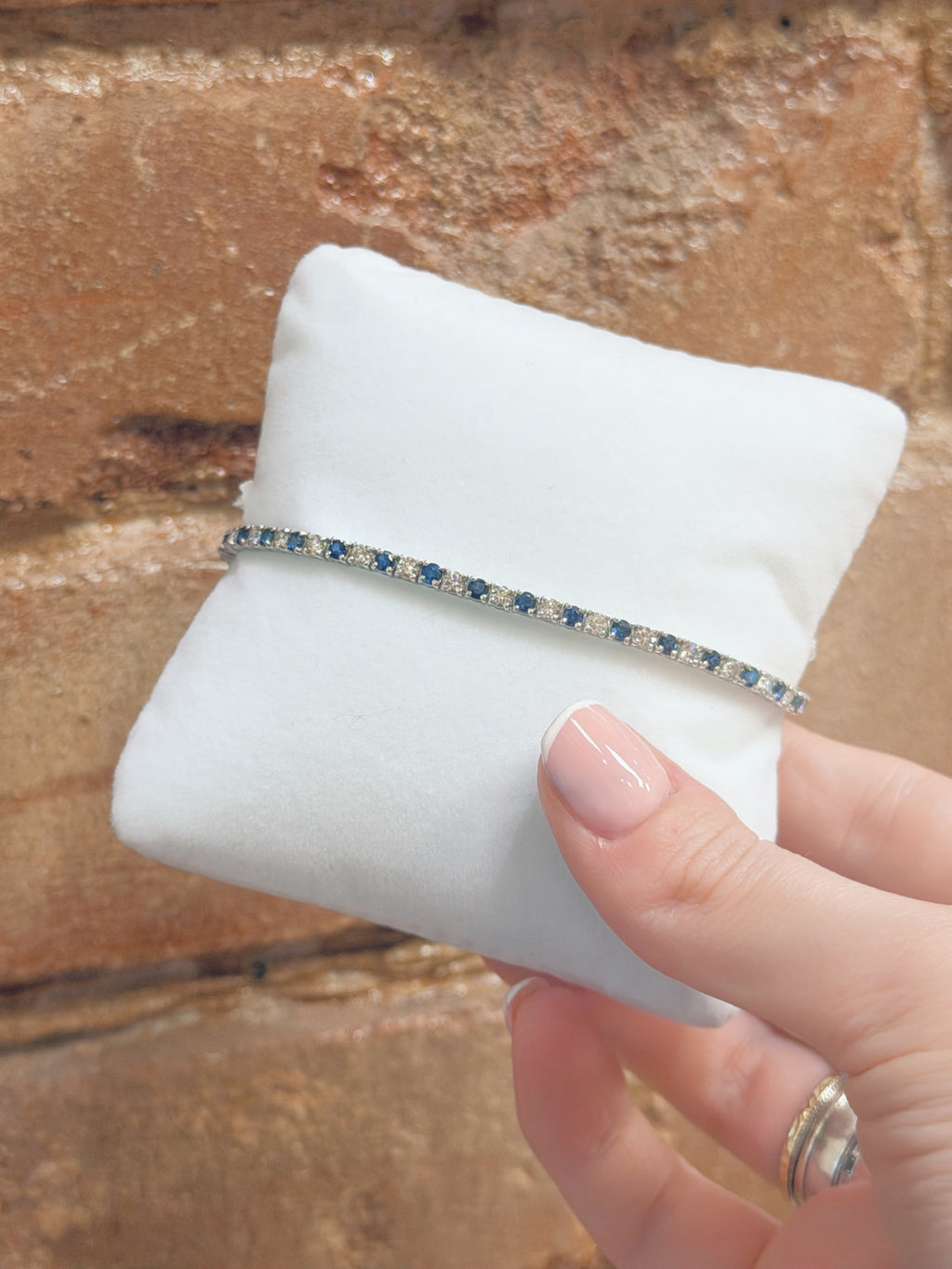 Sapphire & Diamond Classic Tennis Bracelet