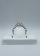 Load image into Gallery viewer, 14K White Gold Oval-Cut Diamond Engagement Ring - 0.89 Carat, Lab G-H VS1
