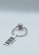 Load image into Gallery viewer, 14k White Gold Oval Sapphire and Diamond Ring
